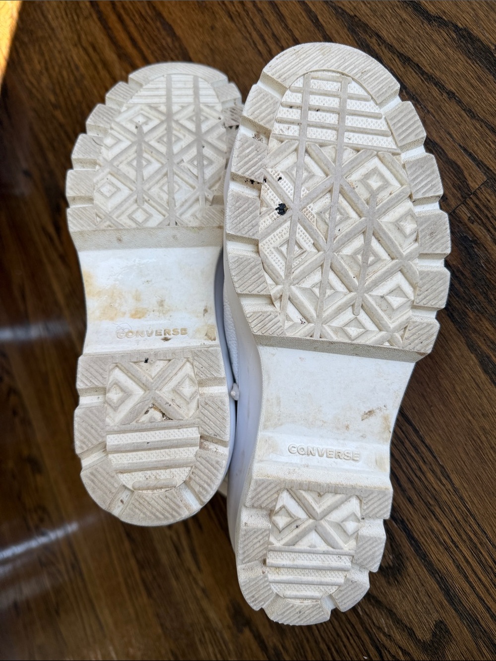 Converse hi top lugged heel white leather 9.5 - Picture 8 of 9